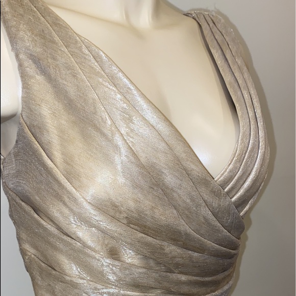 Roland Nivelais Bergdorf Goodman Gold Long Dress high couture Maxi - Picture 4 of 15